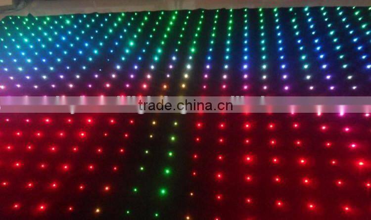 Background Led curtain Velvet cloth RGB full color Video curtain Stage Wedding Bar led screen