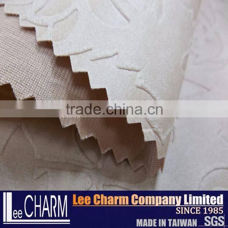 100% Polyester Rose Patterns Leather Fabric for Interior design