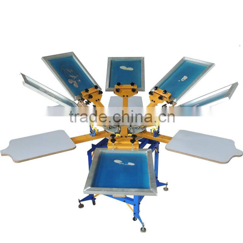 6 color 6 station roll to roll screen printing machine equipment all kits