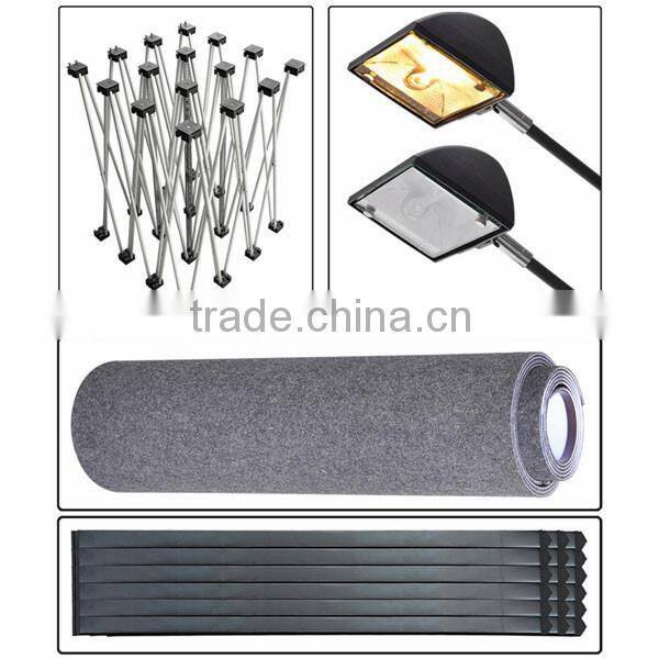 Grey trade Show Exhibition Fabric Pop up Display 3*3 3*4