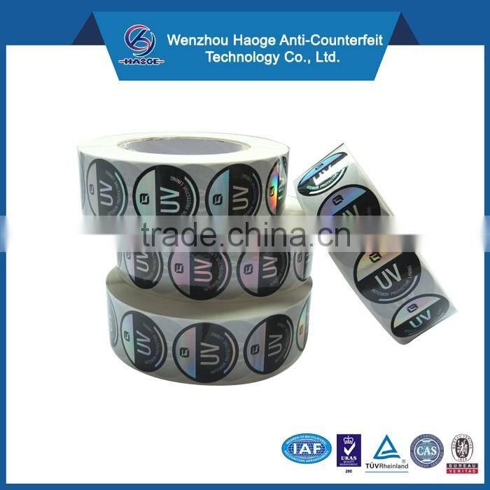 Laser round sticker,printed round stickers,plastic round sticker