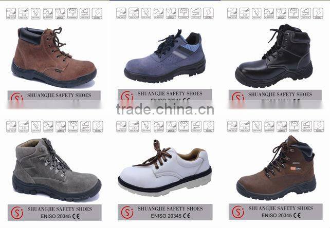 CE EN ISO 20345 standard Steel Toe and Plate safety shoes dual density PU injected sole industrial safety shoes for worker 8044