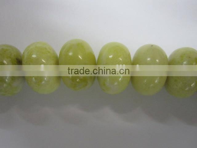 Natural lemon jasper roundel bead mineral gemstone for jewelry making