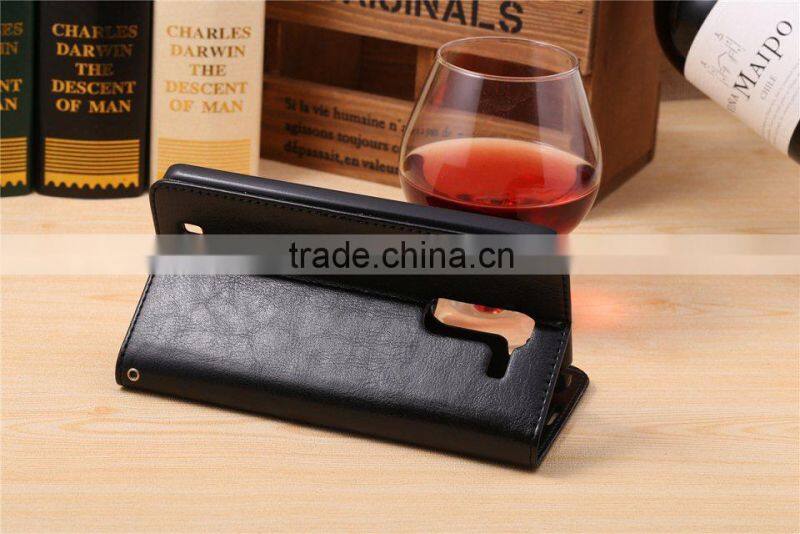 PU leather Wallet smartphone case for LG G pro 2 D802