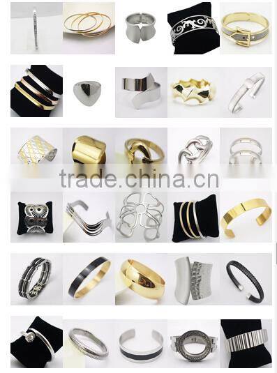 India large punk hip hop multi strings18k gold plating wide cuff bangle opened