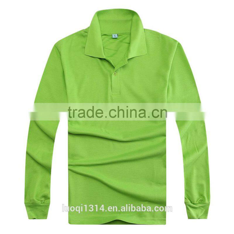 Cheap New Fashion Men's Sweater Casual Polo Shirt, Blank Custom Polo Tshirt, Long Sleeve Polo