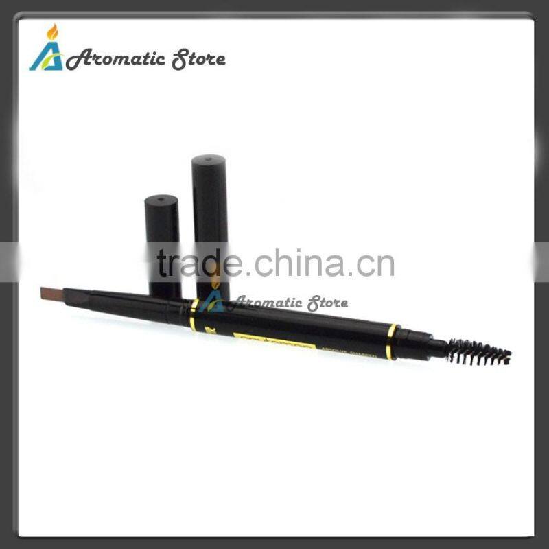 Double side eyebrow brush and eyebrow pencil