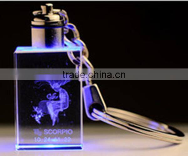 2015 beautiful custom crystal keychain