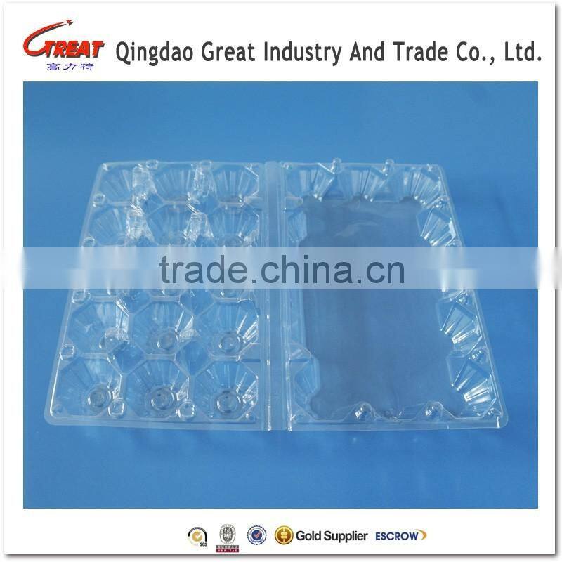 Transparent Pet Plastic Egg tray 6-30 Eggs tray