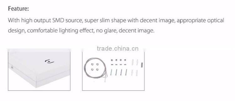 595mm SMD2835 High Luminous Flux Iron Slim Square 36W White Business Lamp No Glare Office LED Light Panel WIth PMMA