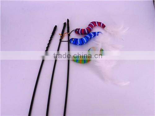 bug shape nature cat swing toys with sticker toy wholesale cat toys