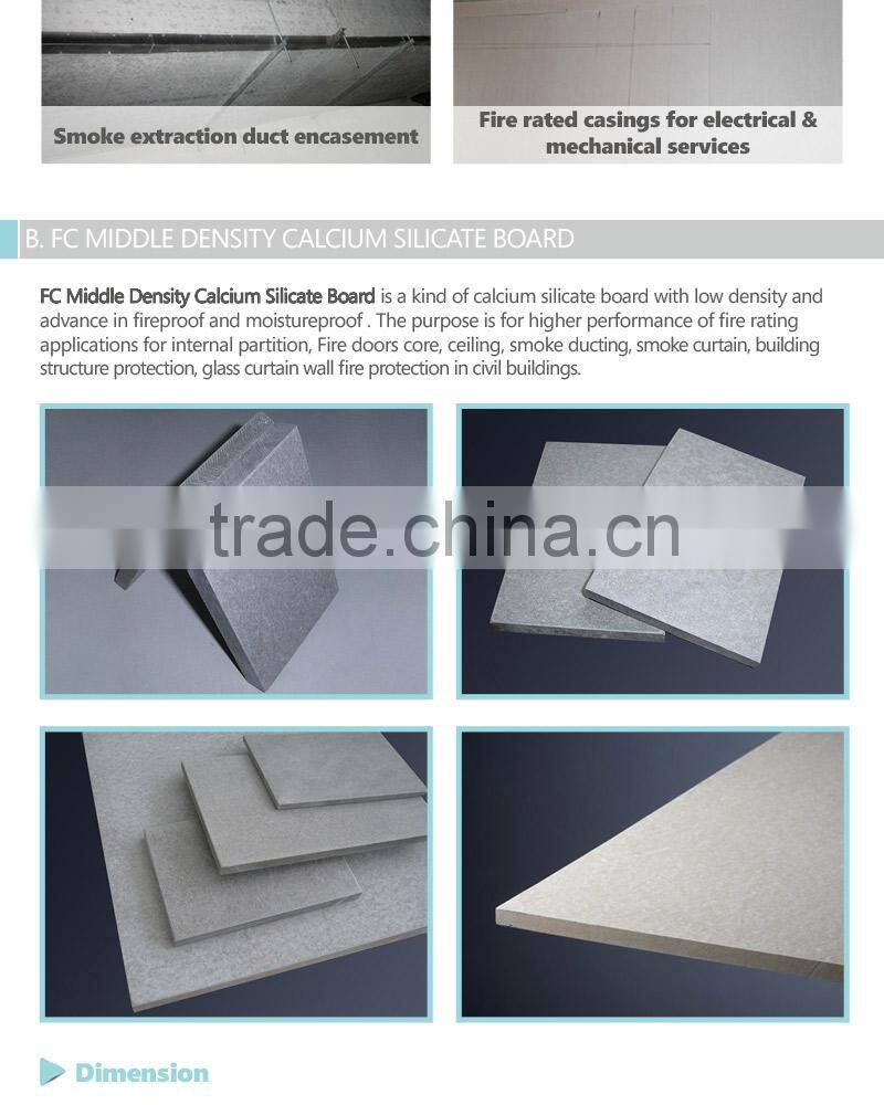 Fireproof Calcium Silicate Board used for Blast Relief Systems, Blast Relief Wall