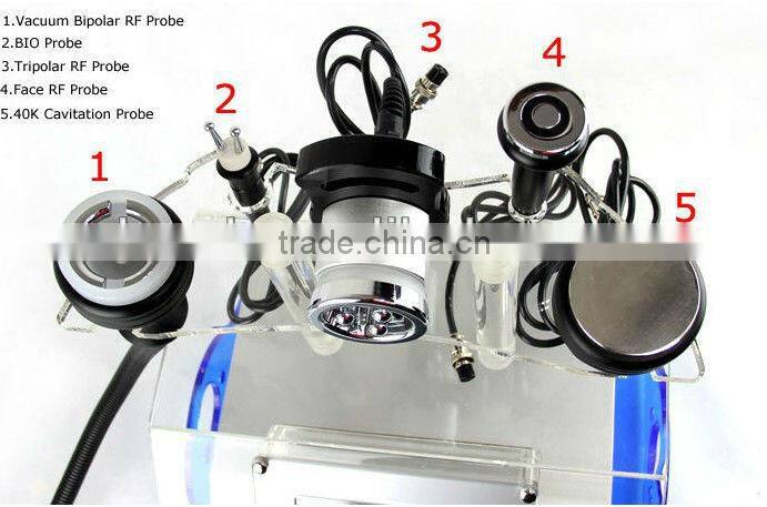 Best 5 in 1 Portable Popular Weight Loss Multipolar RF Vacuum Cavitation Machine