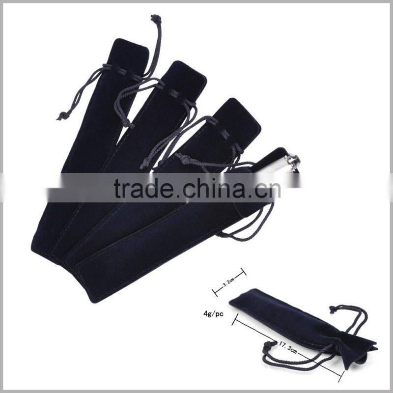 Custom velvet drawstring pouch bag, wide sided opening matt box