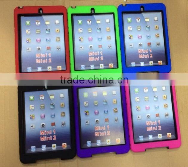 silicon with pc design for ipad mini case