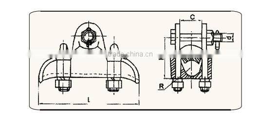 Electric fitting suspension clamps with envelope type