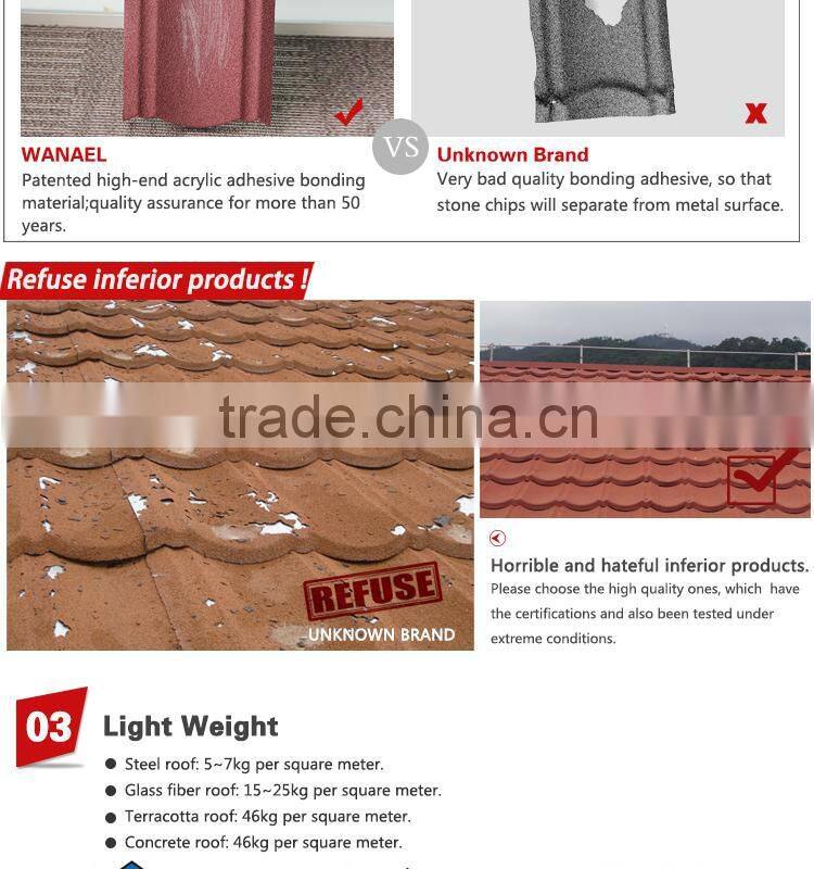 50-years-warranty Bond/Nopad portuguese roof tile