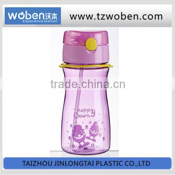 factory plastic bottle with silicone straw