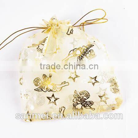 2014 new alibaba hot flim australia snowflake printed organza fabric