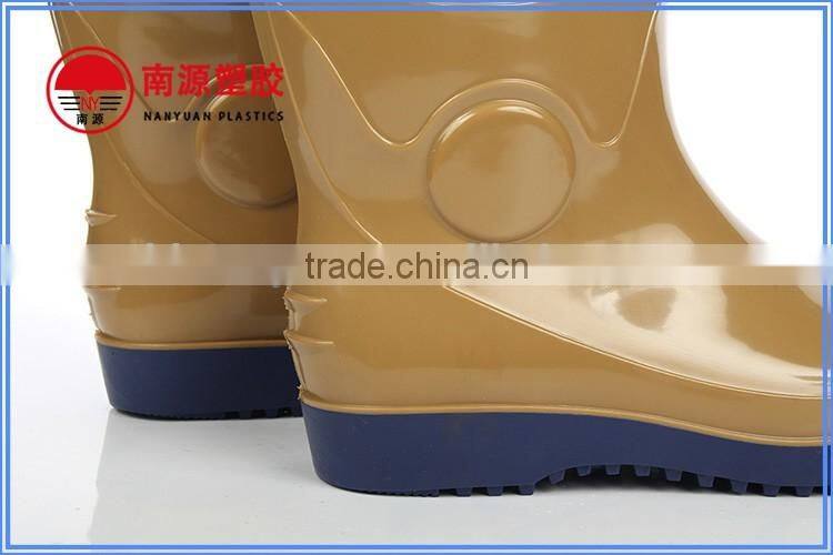 Yellow lightweight fishing work PVC rain boots wholesale