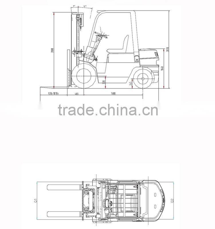 China 3 Ton Electric Drive Fork Lift Truck