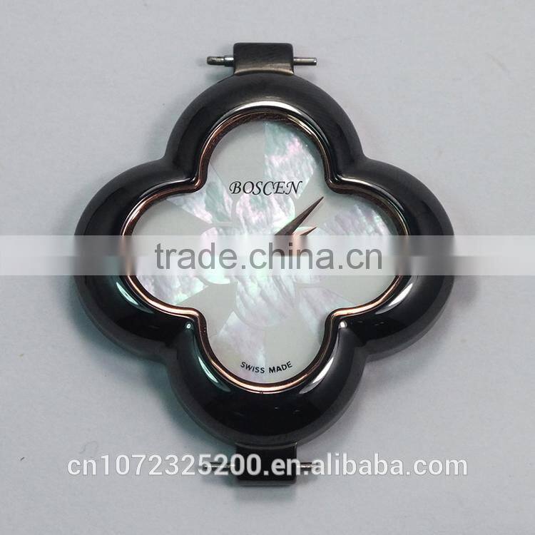 BOSCEN 2016 Charming Elegant Vogue Ceramic Watch for Women Quartz Movt Lady Watches