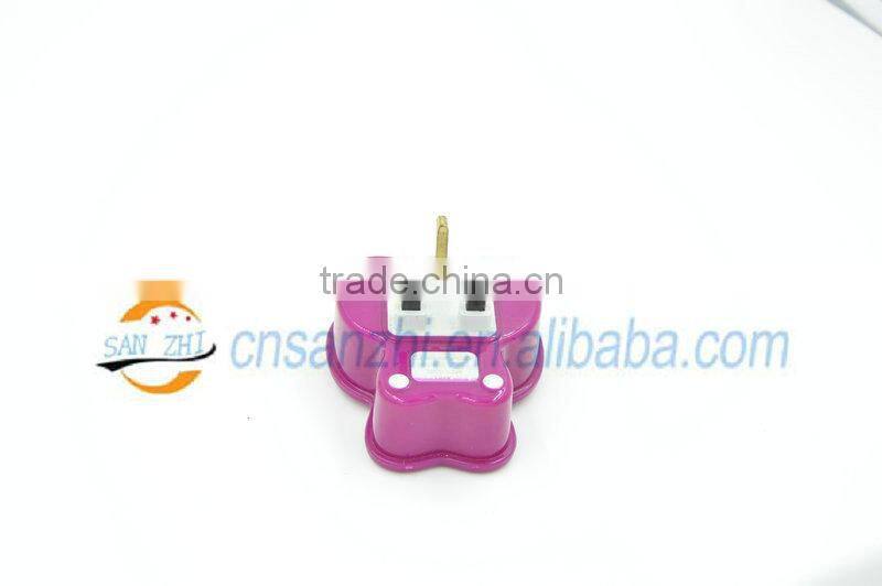 Household uk plug 10A 250V butterfly power adapter wall socket