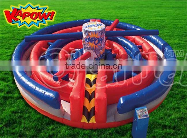 Adventure inflatable Kapow multi-play games, circular inflatable Kapow obstacle course, Kapow obstacle course maze