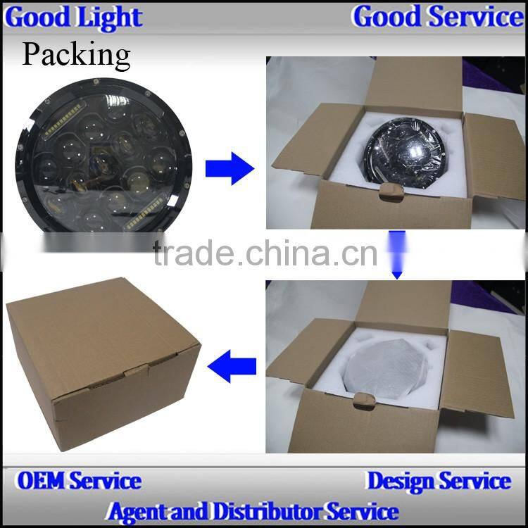 NEW PRODUCE!ovovs 7inch 75w led driving light, J-eep Wrangler Led Headlight with DRL