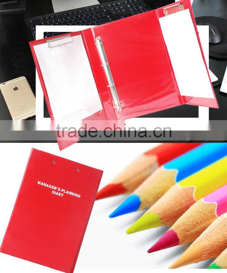 A4 PVC plastic Ring Binder folding clipboard file folder