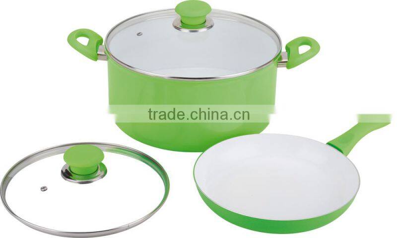 ALUMINUM FORGED CASSEROLE purple ceramic cookware set