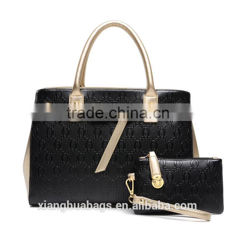 2015 fancy 2pcs set handbag lady fashion handbag wholesale handbag set