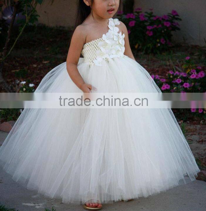 Handmade baby girls evening dresses pink flower girl dress boutique High Quality Kids dresses Flower Girl Dresses