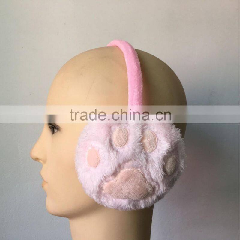 Super adorable winter warm plush earmuffs carton earmuff for child
