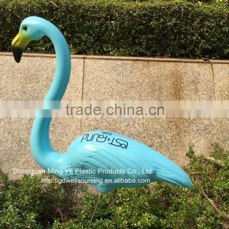 Plastic Blue flamingo Figurine Garden Ornaments garden yard lawn art ornament wedding ceremony decoration with 31" height