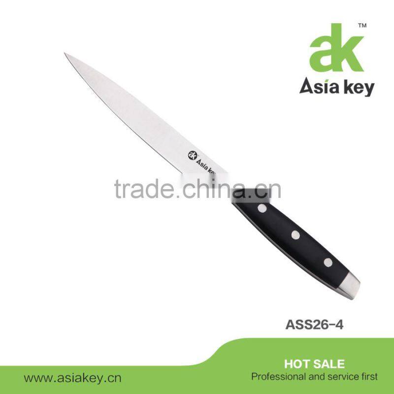 Top standard 7 pcs stainless steel black ss knife set with scissor