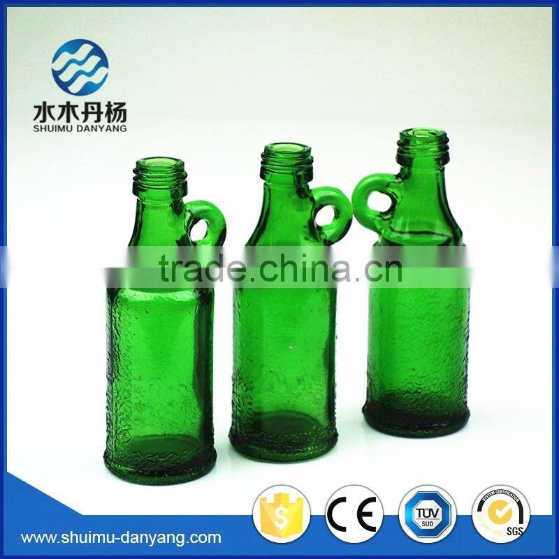 Green color 50ml liquor bottle glass wine bottle