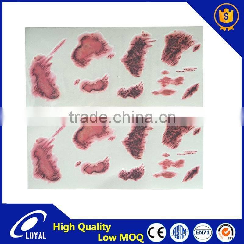 Competitive Factory Price Lifelike 3D Halloween Horrible Scar Stickers