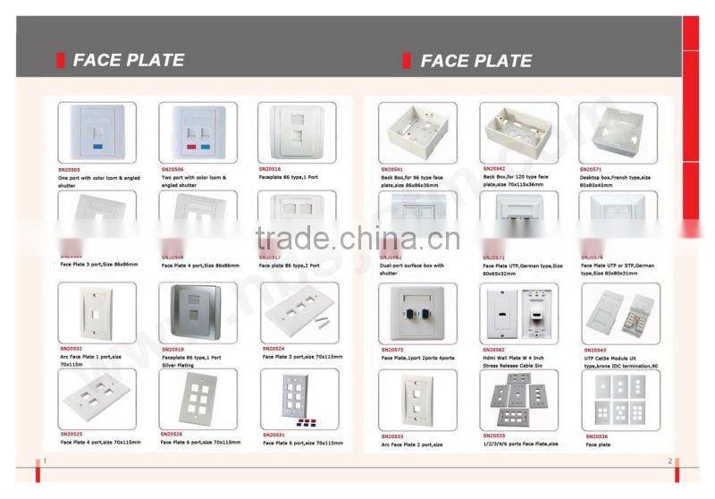86type 2ports with silver frame