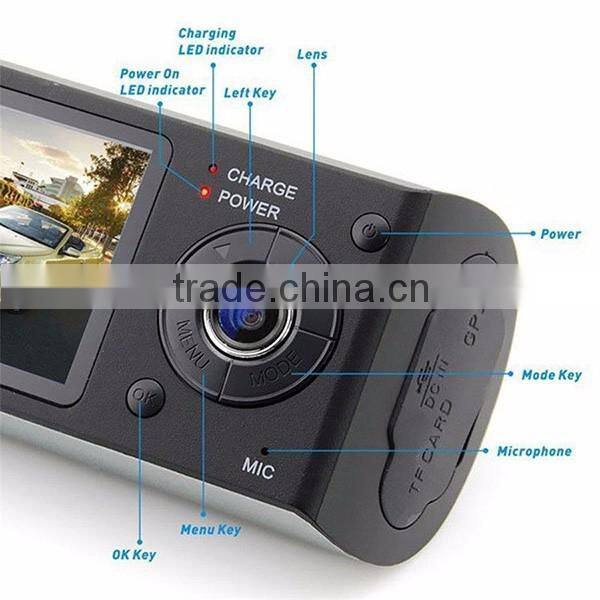 G-sensor X3000 Dual Lens HD 2.7" GPS Car DVR Driving 1080p wireless Dash cam Camera Video Recorder with gps