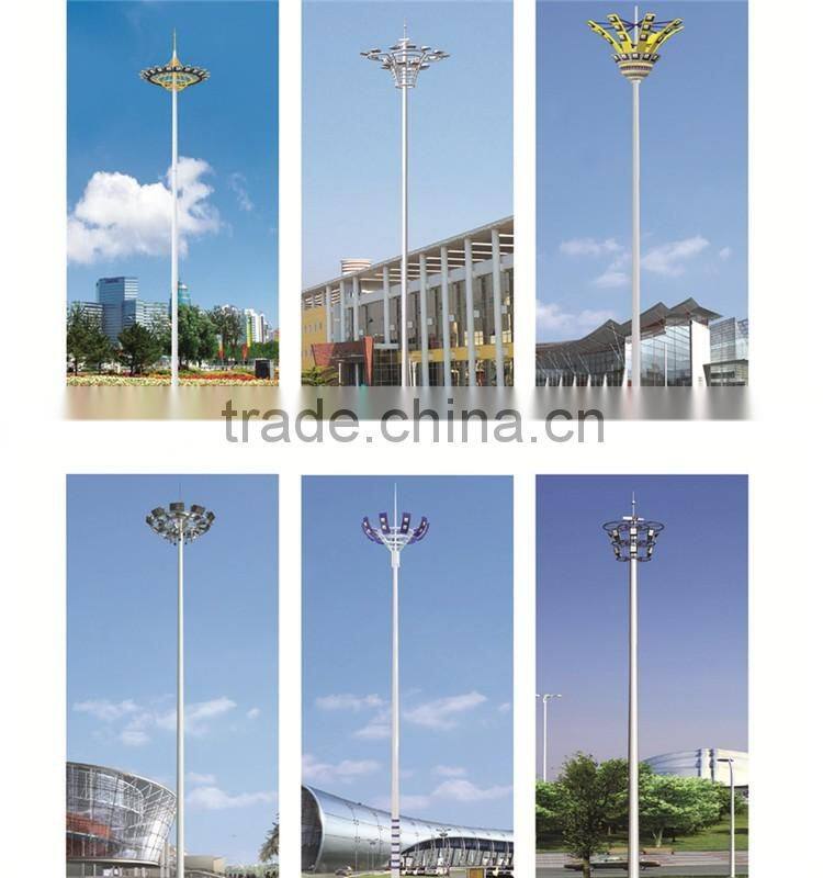 Round electric pole LED high mast light outdoor street lighting