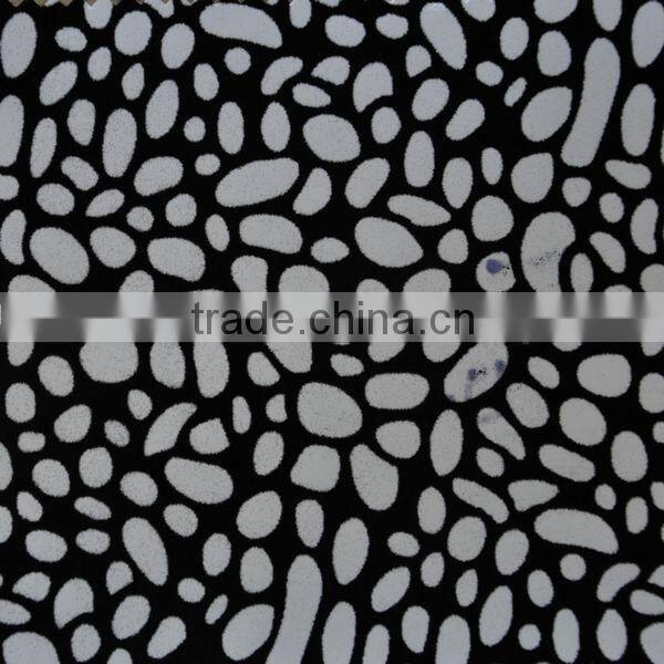 soft flocking PU leather for upholstery use