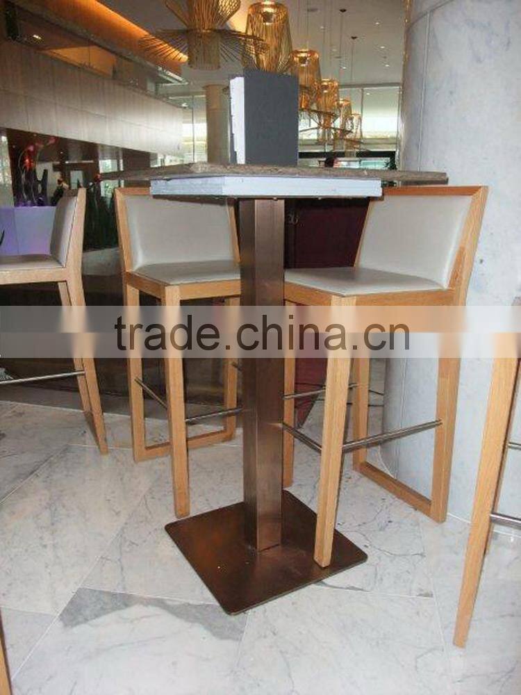New general style commercial furniture solid wood leg bar stool chair