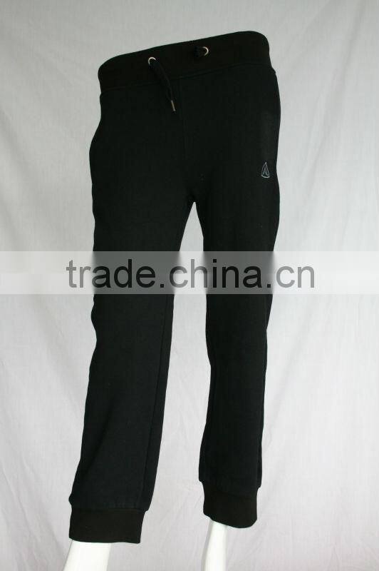 Long black fleece ladies chino pants