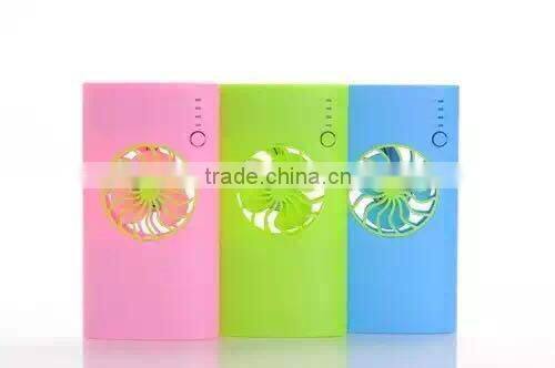 electric fan portable charger 7800mAh fans power bank for cell phone