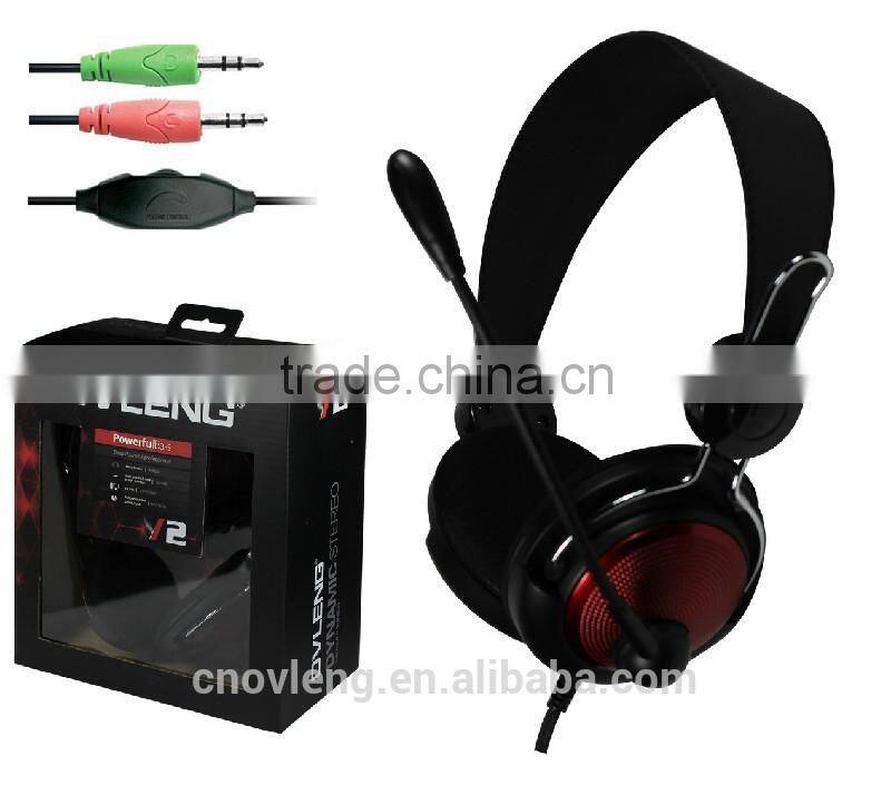 Call Center Telemarketing Computer Headset with detachable Mic