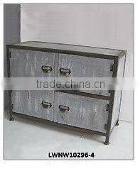 shabbby blue antique french style wood industrial console table