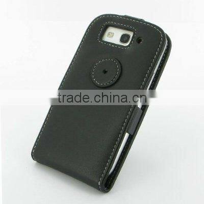 leather case for Samsung Galaxy S3 - Flip Top Type (Black) GT-i9300