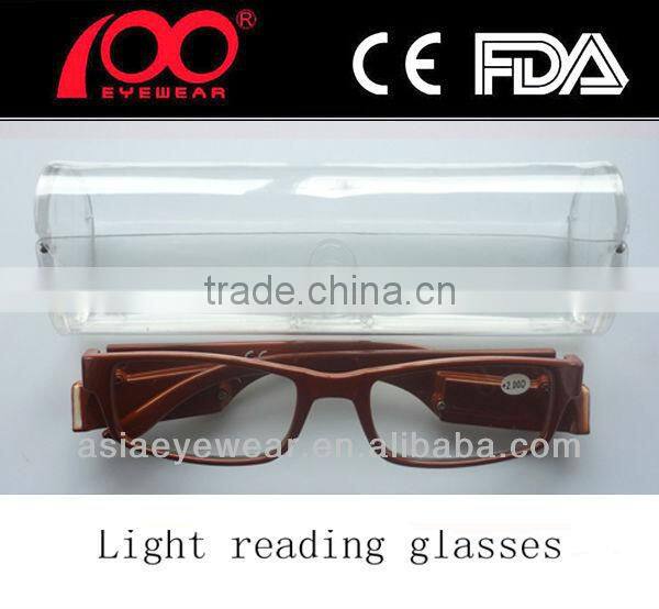 Light reading glasseswith case, LED Reading Glasses Fashion LED Light Reading Glasses LED Light up Read