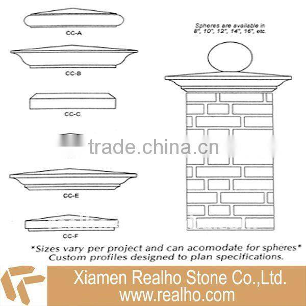 nature granite pillar cap